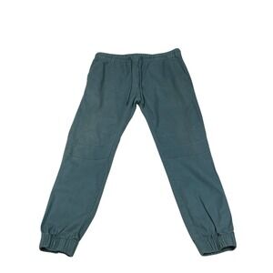 Smith & Mills Stretch Jogger Pants Men's M Teal Blue Elastic Waist Cotton